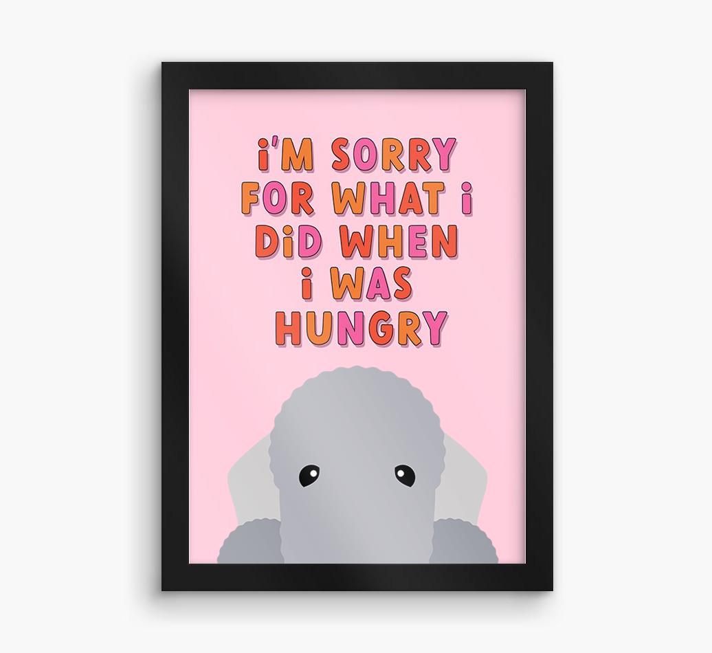 Sorry For What I Did: Personalized {breedFullName} Framed Print