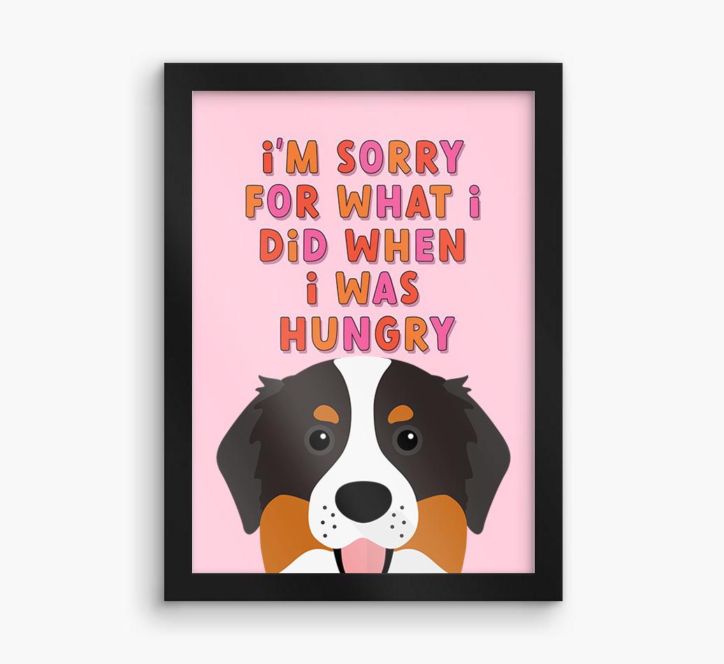 Sorry For What I Did: Personalized {breedFullName} Framed Print