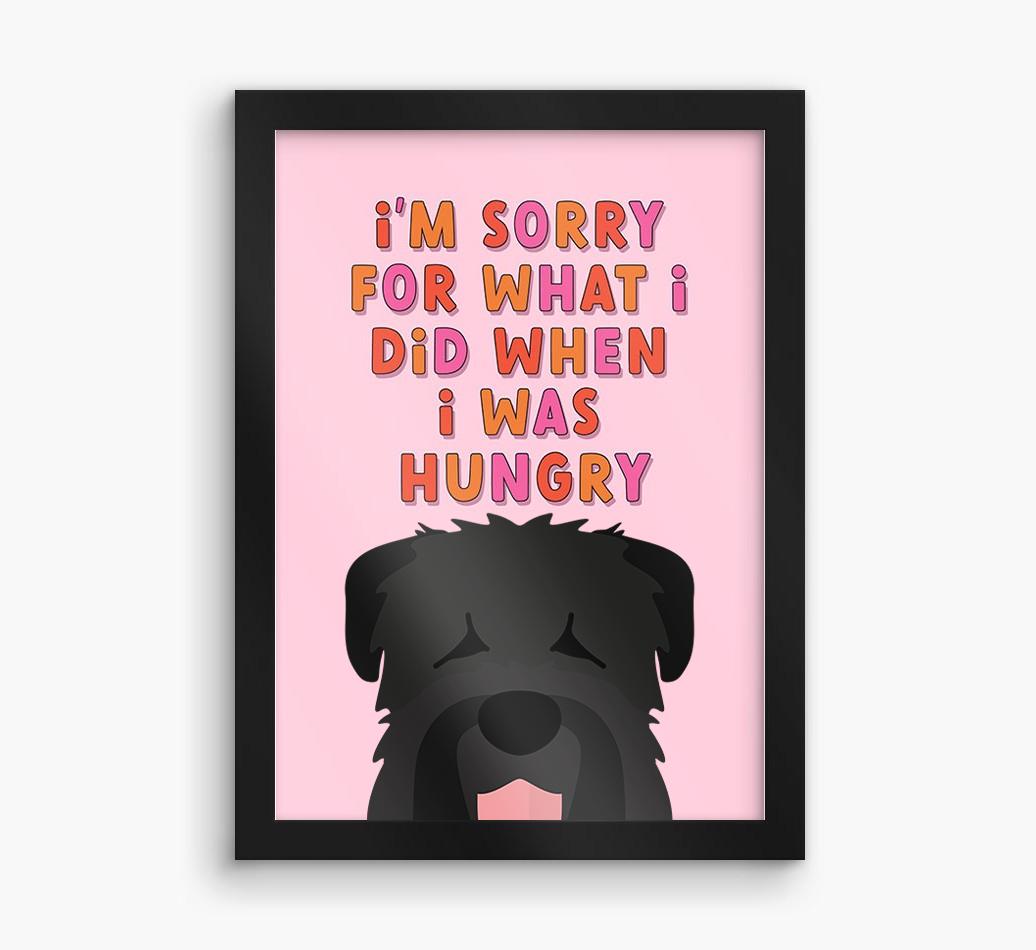 Sorry For What I Did: Personalized {breedFullName} Framed Print