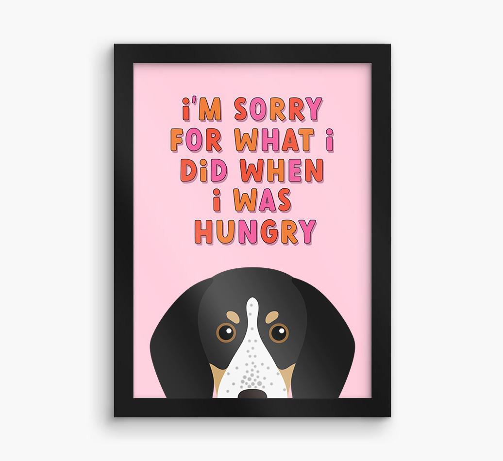 Sorry For What I Did: Personalized {breedFullName} Framed Print