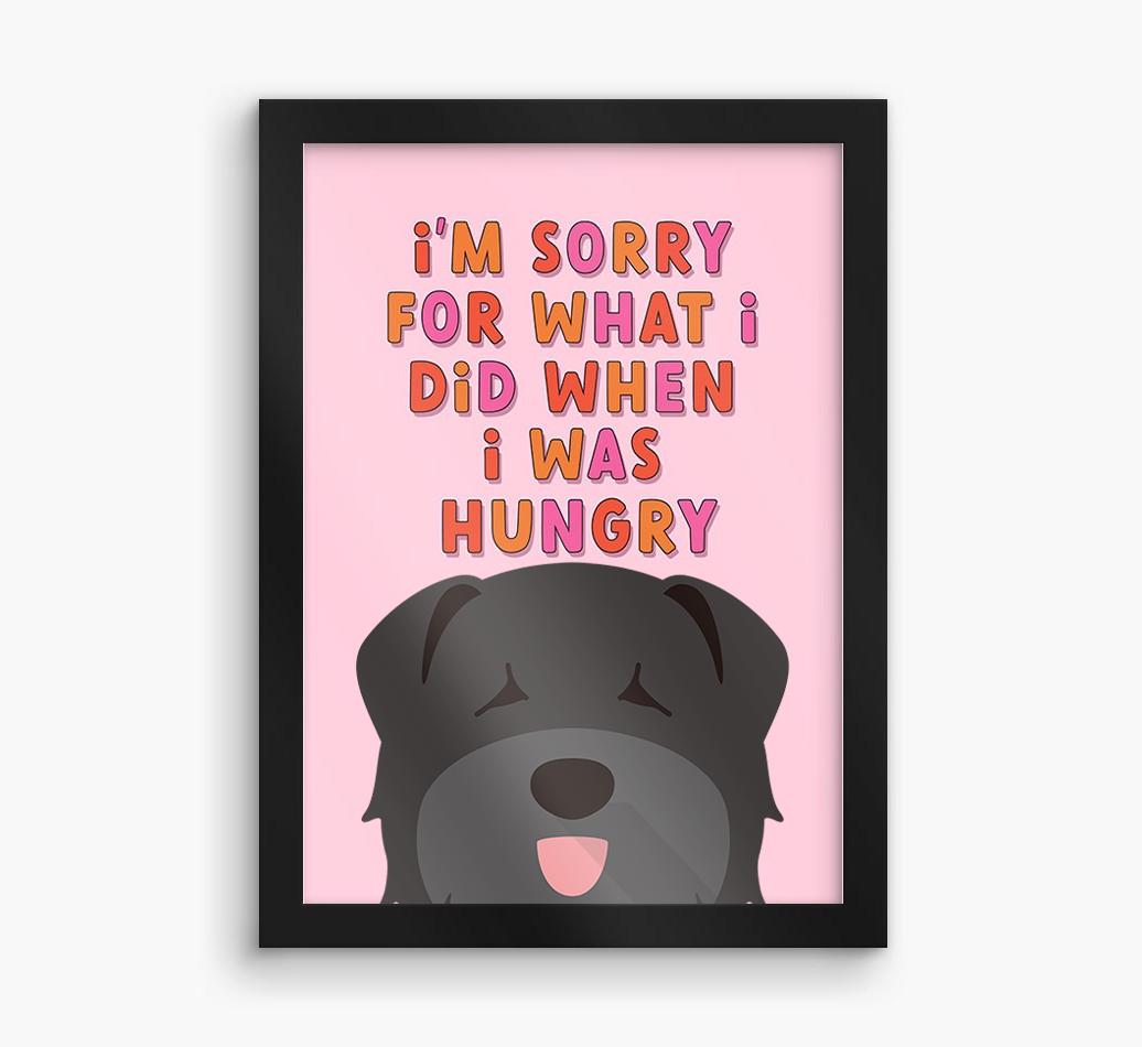 Sorry For What I Did: Personalized {breedFullName} Framed Print