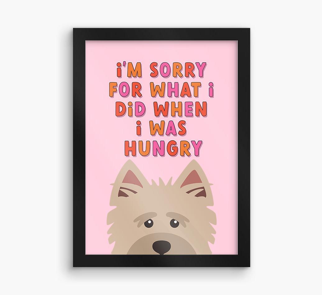 Sorry For What I Did: Personalized {breedFullName} Framed Print
