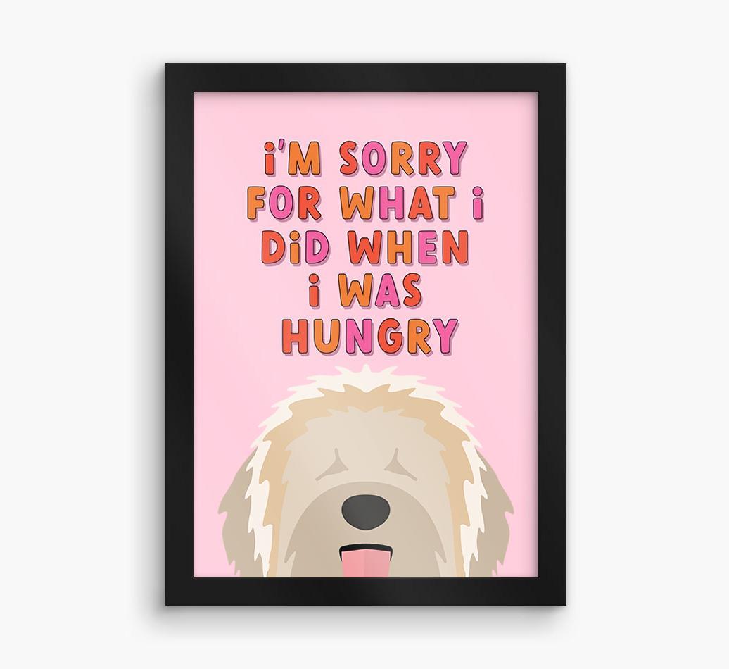 Sorry For What I Did: Personalized {breedFullName} Framed Print