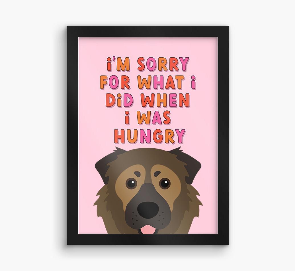 Sorry For What I Did: Personalized {breedFullName} Framed Print