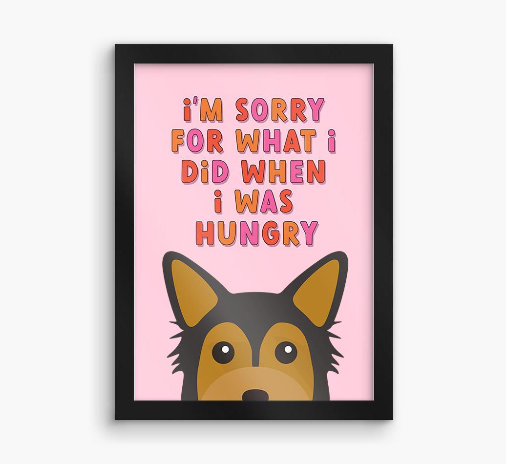 Sorry For What I Did: Personalized {breedFullName} Framed Print