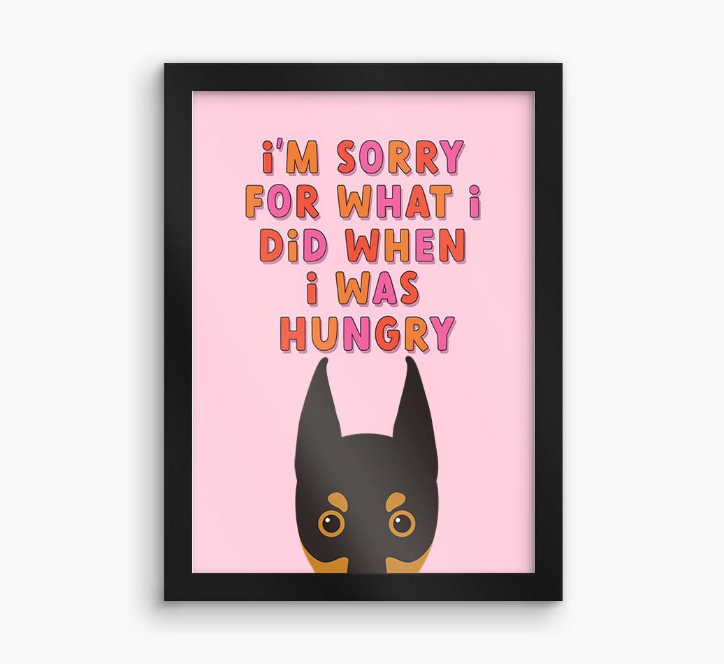 Sorry For What I Did: Personalized {breedFullName} Framed Print