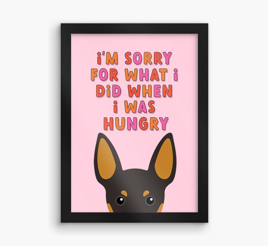 Sorry For What I Did: Personalized {breedFullName} Framed Print