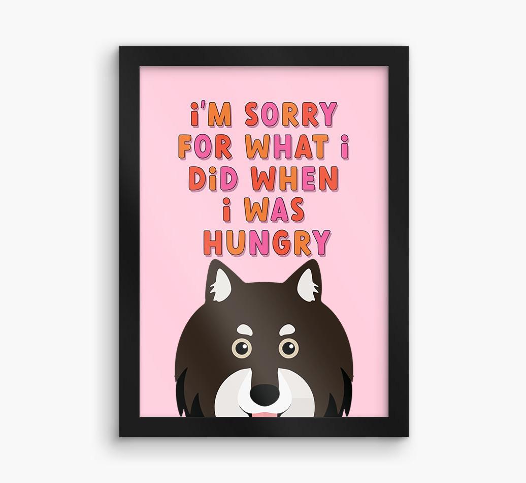 Sorry For What I Did: Personalized {breedFullName} Framed Print