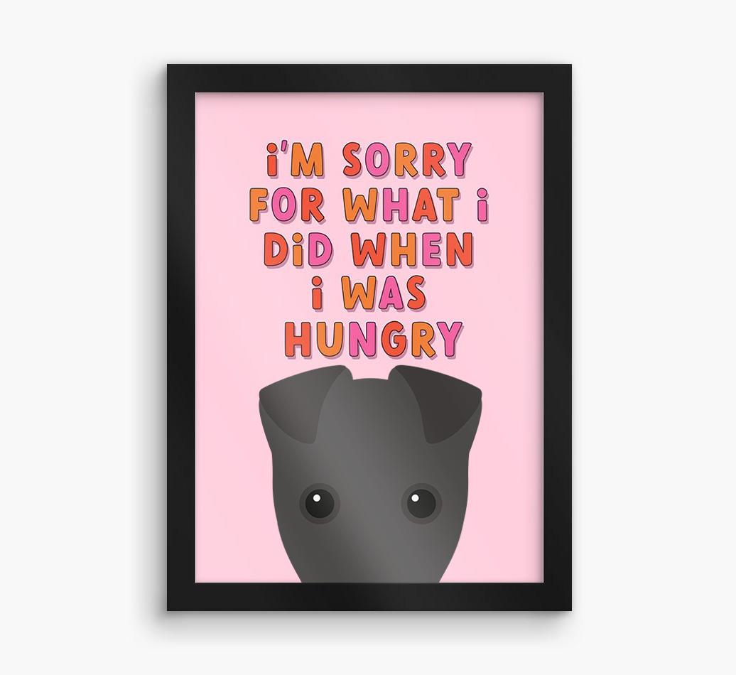 Sorry For What I Did: Personalized {breedFullName} Framed Print