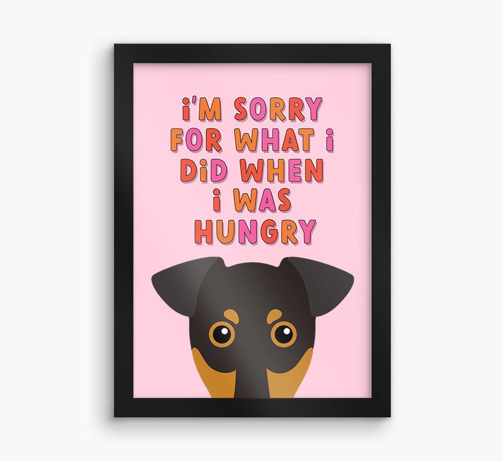Sorry For What I Did: Personalized {breedFullName} Framed Print