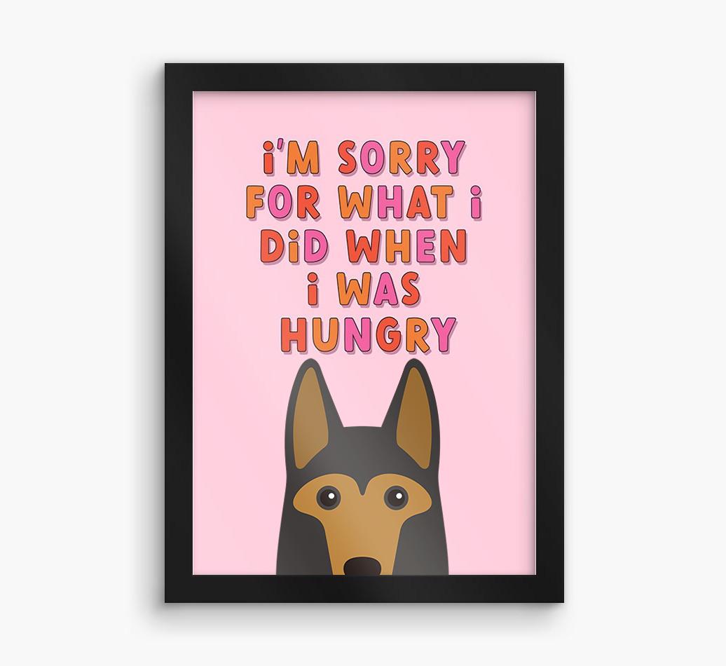 Sorry For What I Did: Personalized {breedFullName} Framed Print