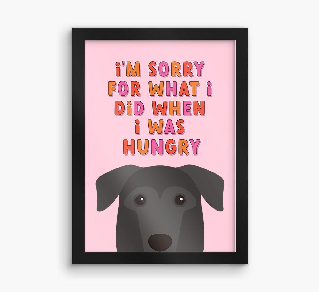 Sorry For What I Did: Personalized {breedFullName} Framed Print