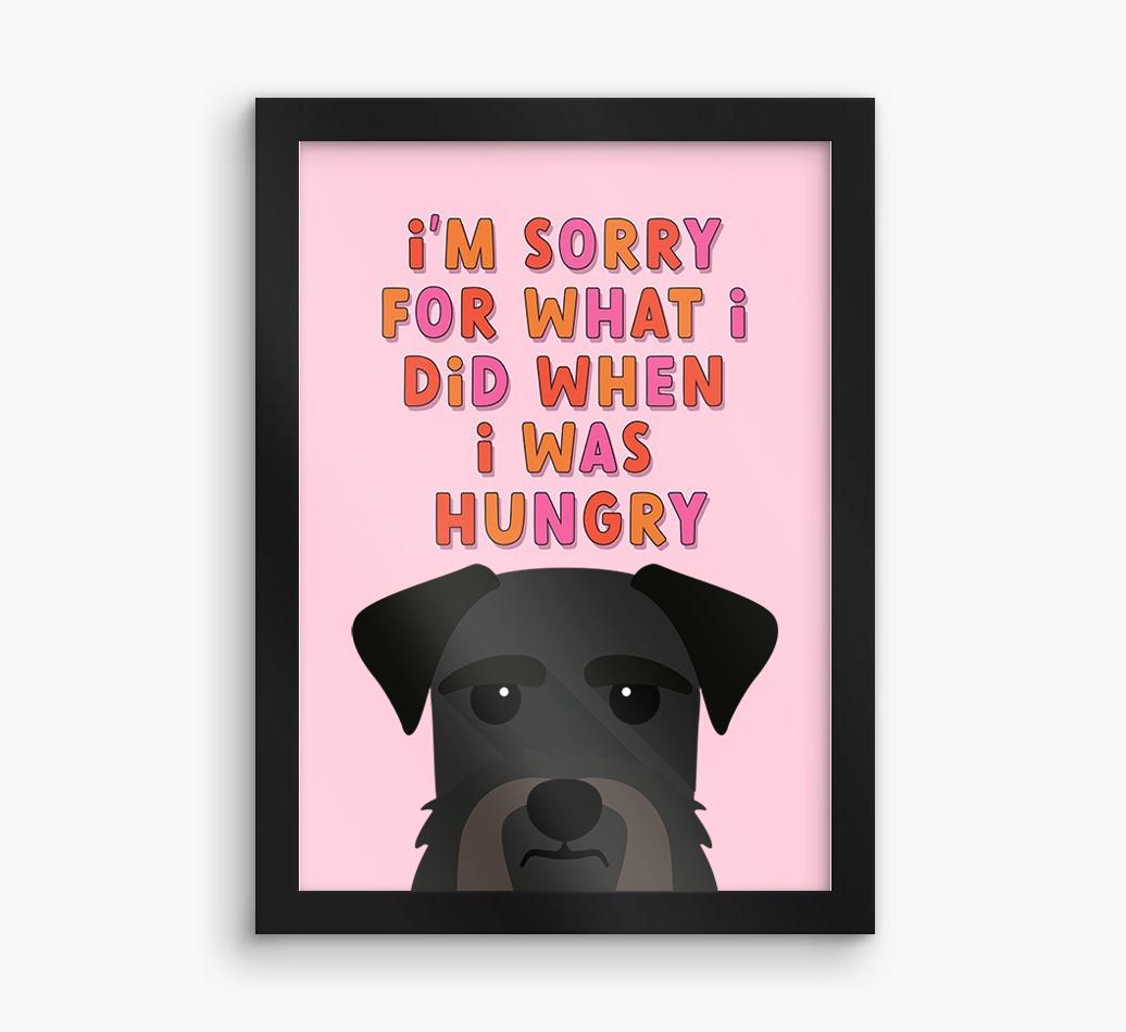 Sorry For What I Did: Personalized {breedFullName} Framed Print