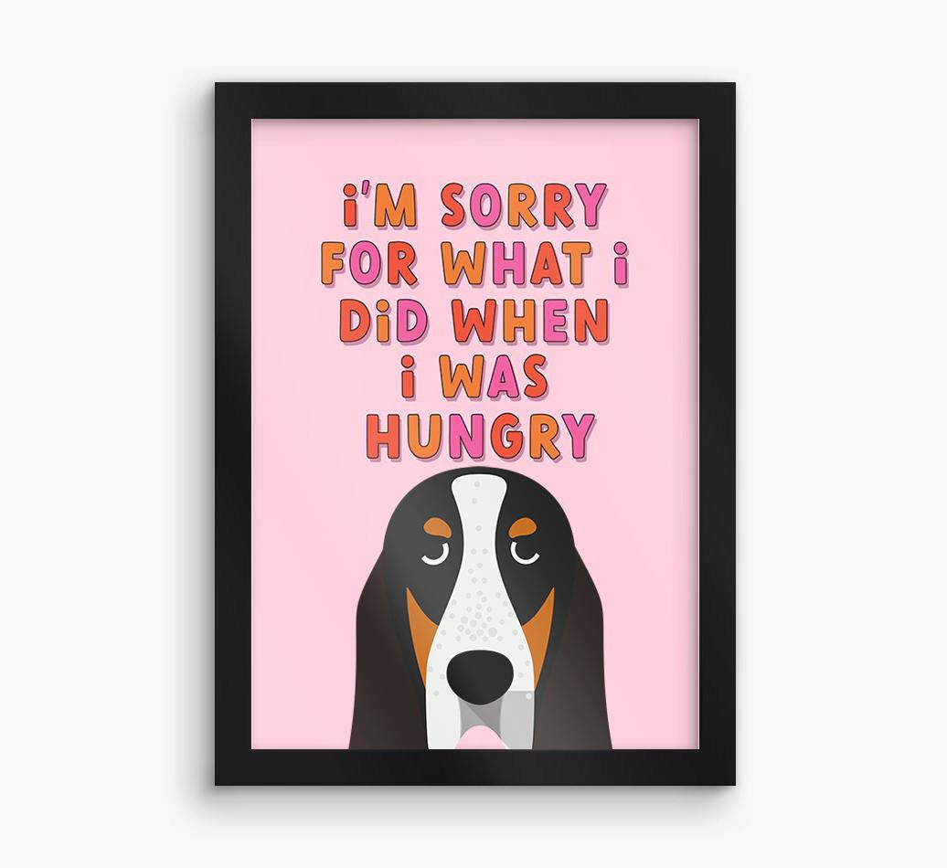 Sorry For What I Did: Personalized {breedFullName} Framed Print