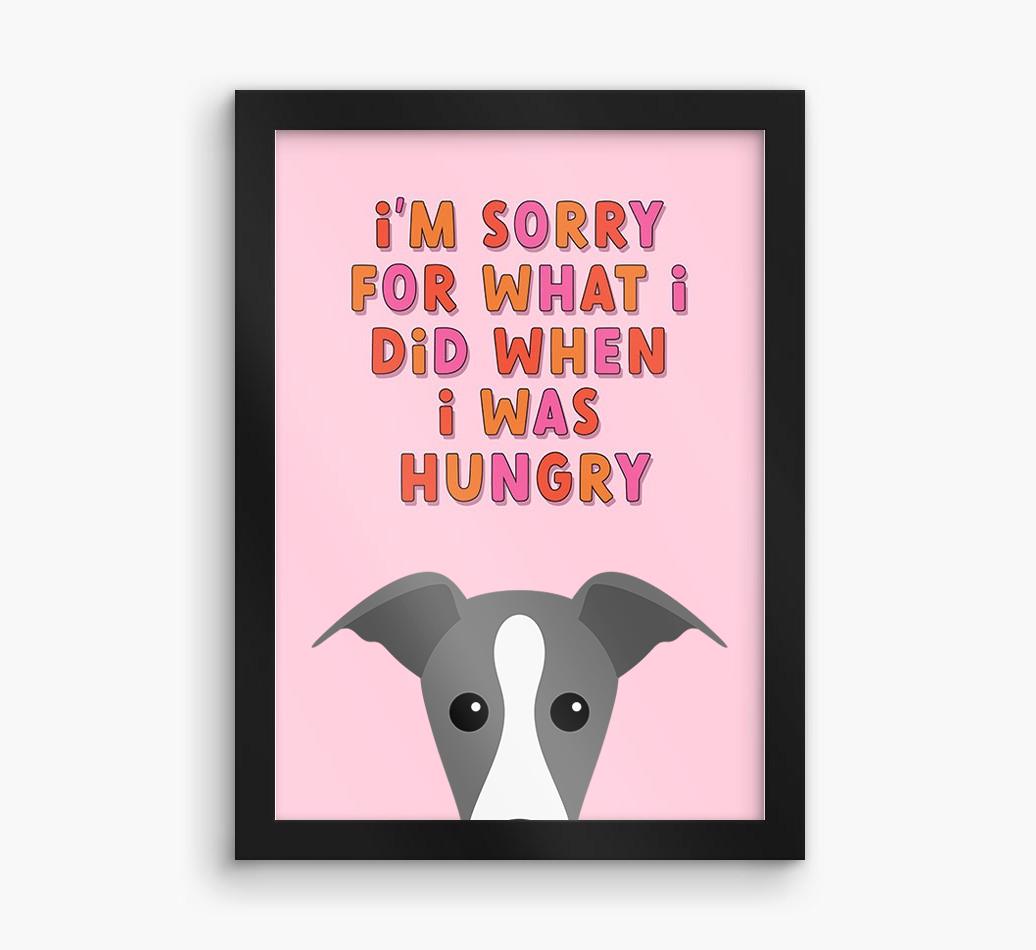 Sorry For What I Did: Personalized {breedFullName} Framed Print