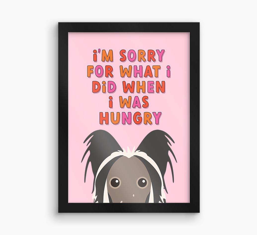 Sorry For What I Did: Personalized {breedFullName} Framed Print