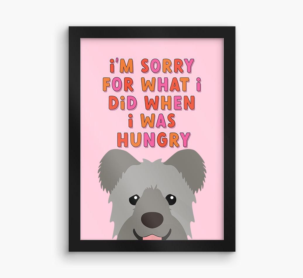 Sorry For What I Did: Personalized {breedFullName} Framed Print
