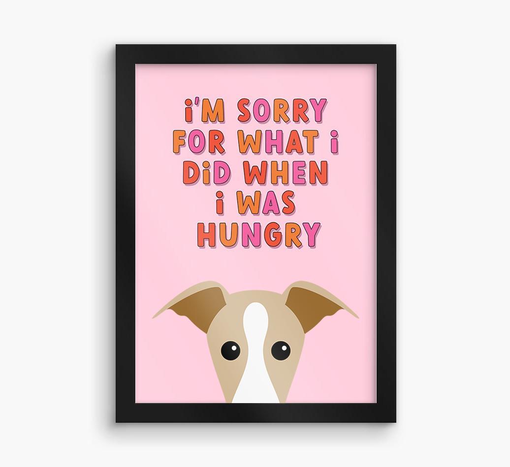 Sorry For What I Did: Personalized {breedFullName} Framed Print