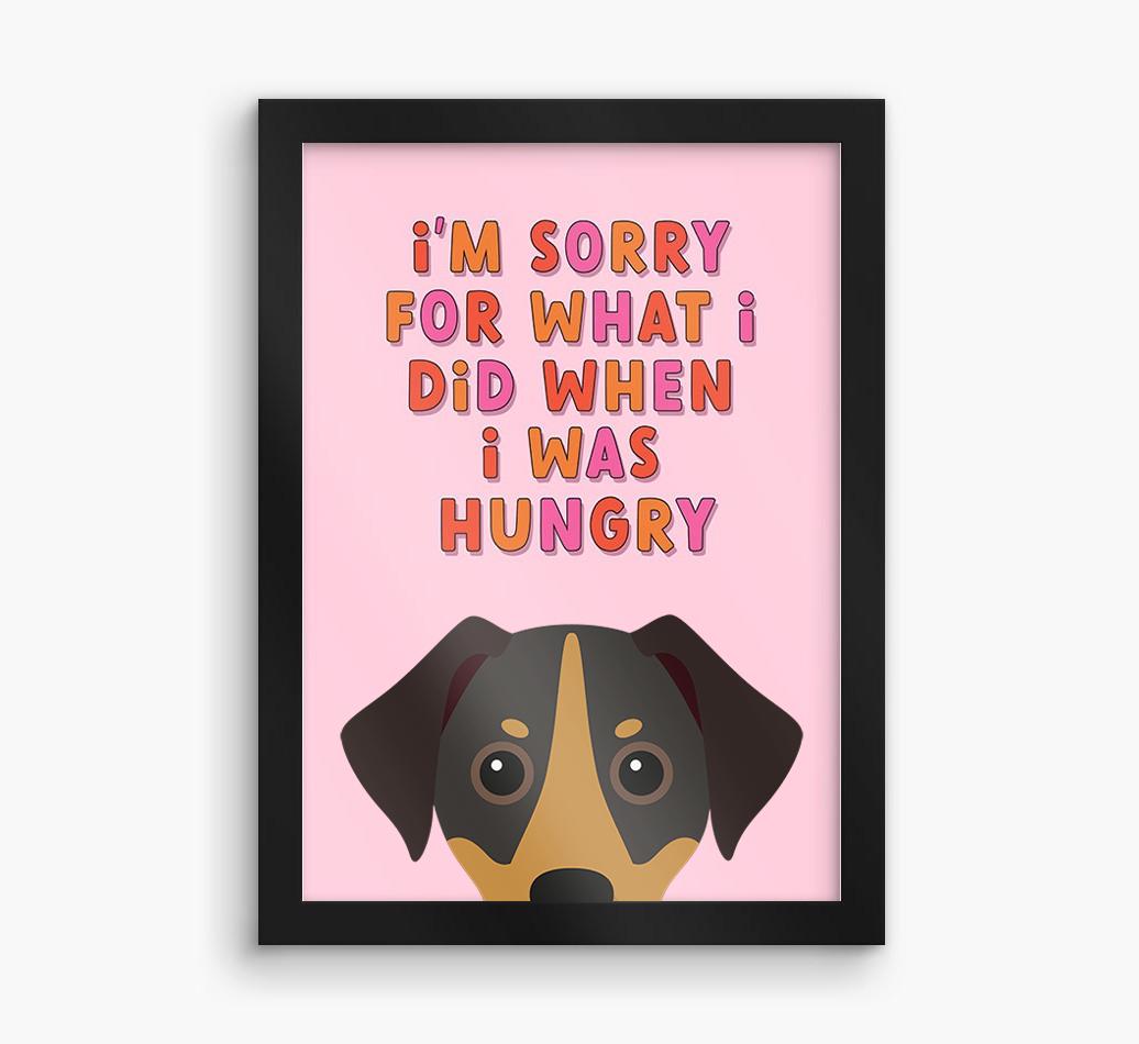 Sorry For What I Did: Personalized {breedFullName} Framed Print
