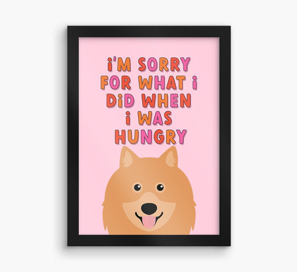 Sorry For What I Did: Personalized {breedFullName} Framed Print