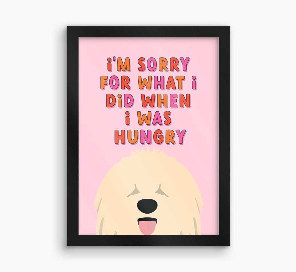 Sorry For What I Did: Personalized {breedFullName} Framed Print