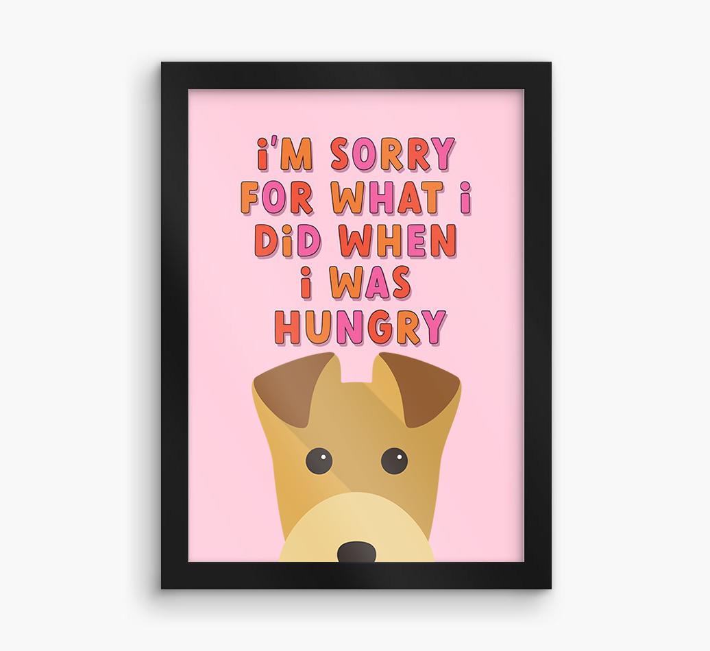 Sorry For What I Did: Personalized {breedFullName} Framed Print