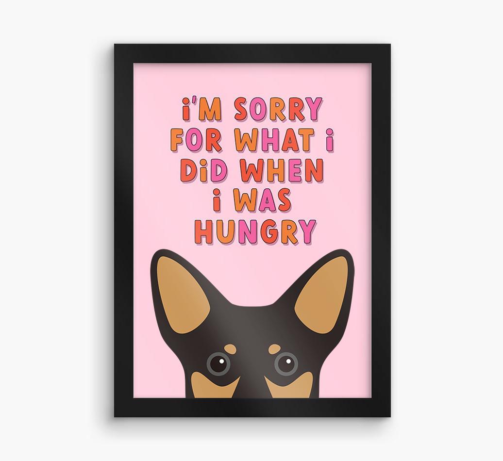 Sorry For What I Did: Personalized {breedFullName} Framed Print
