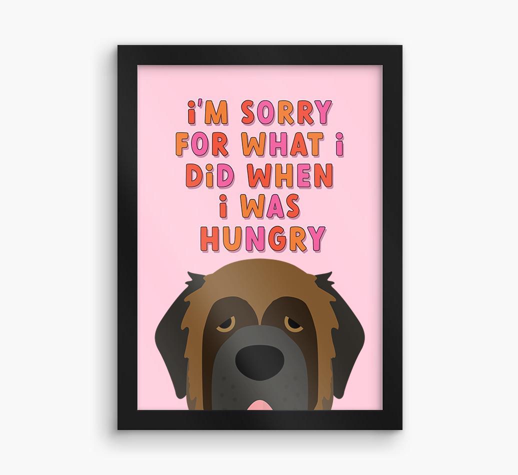 Sorry For What I Did: Personalized {breedFullName} Framed Print
