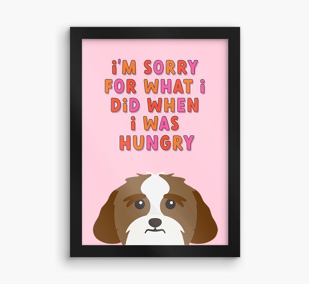 Sorry For What I Did: Personalized {breedFullName} Framed Print