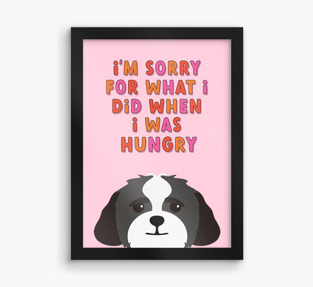Sorry For What I Did: Personalized {breedFullName} Framed Print