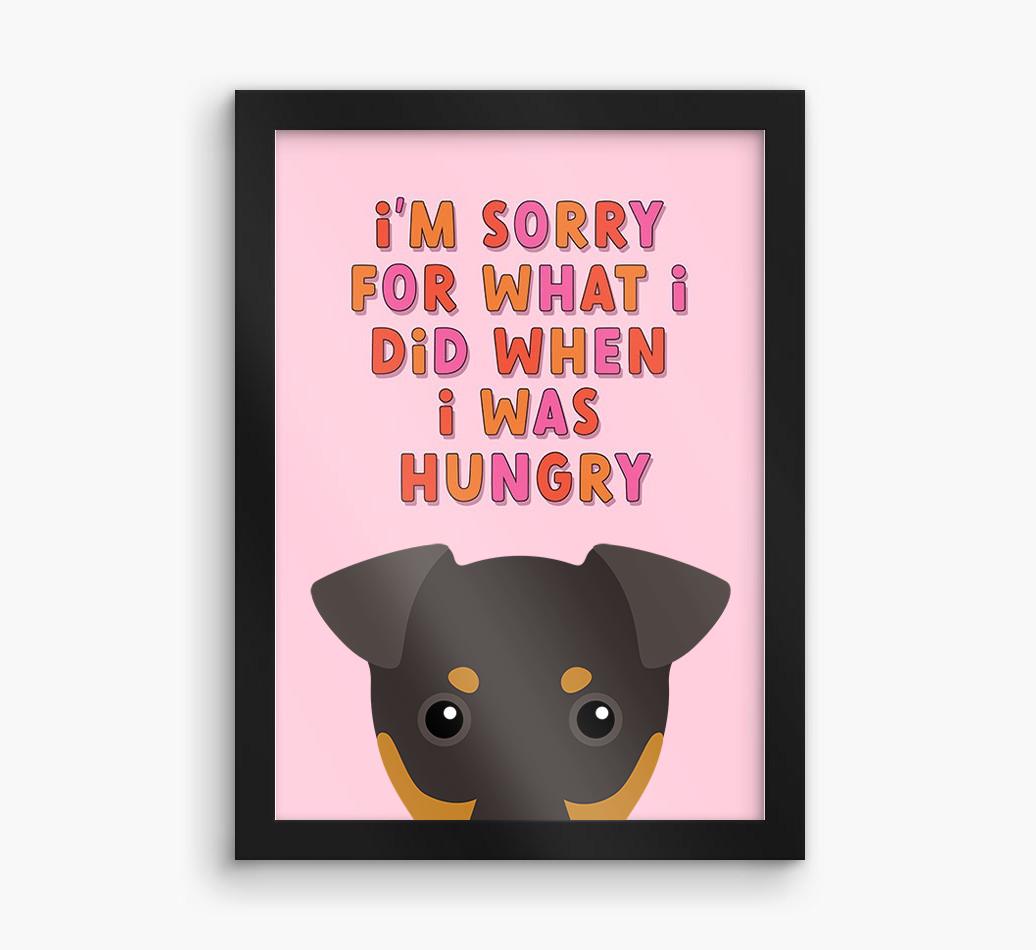 Sorry For What I Did: Personalized {breedFullName} Framed Print