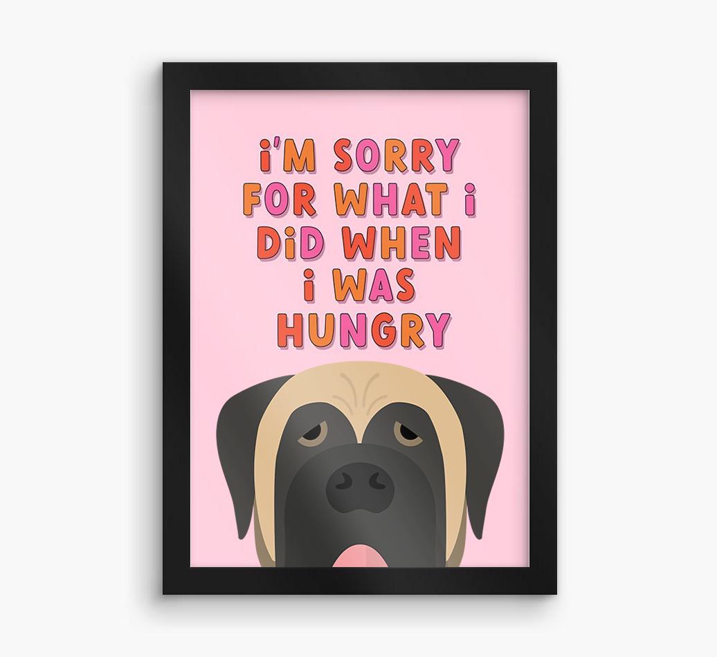 Sorry For What I Did: Personalized {breedFullName} Framed Print