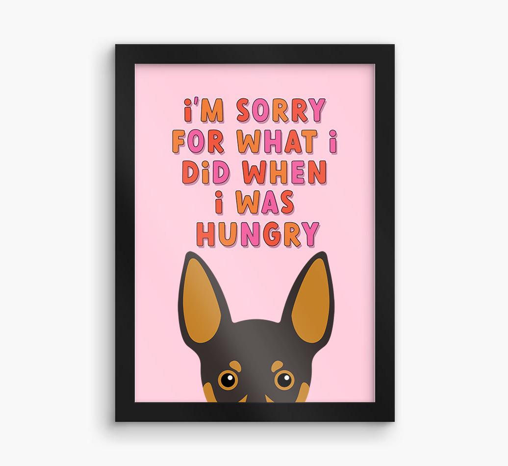 Sorry For What I Did: Personalized {breedFullName} Framed Print