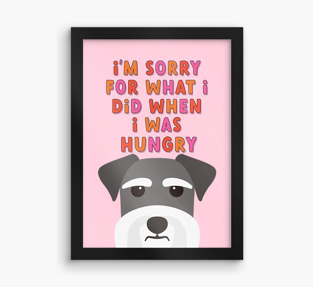 Sorry For What I Did: Personalized {breedFullName} Framed Print