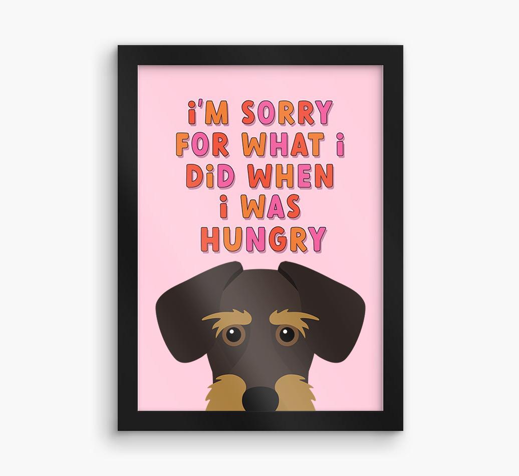 Sorry For What I Did: Personalized {breedFullName} Framed Print