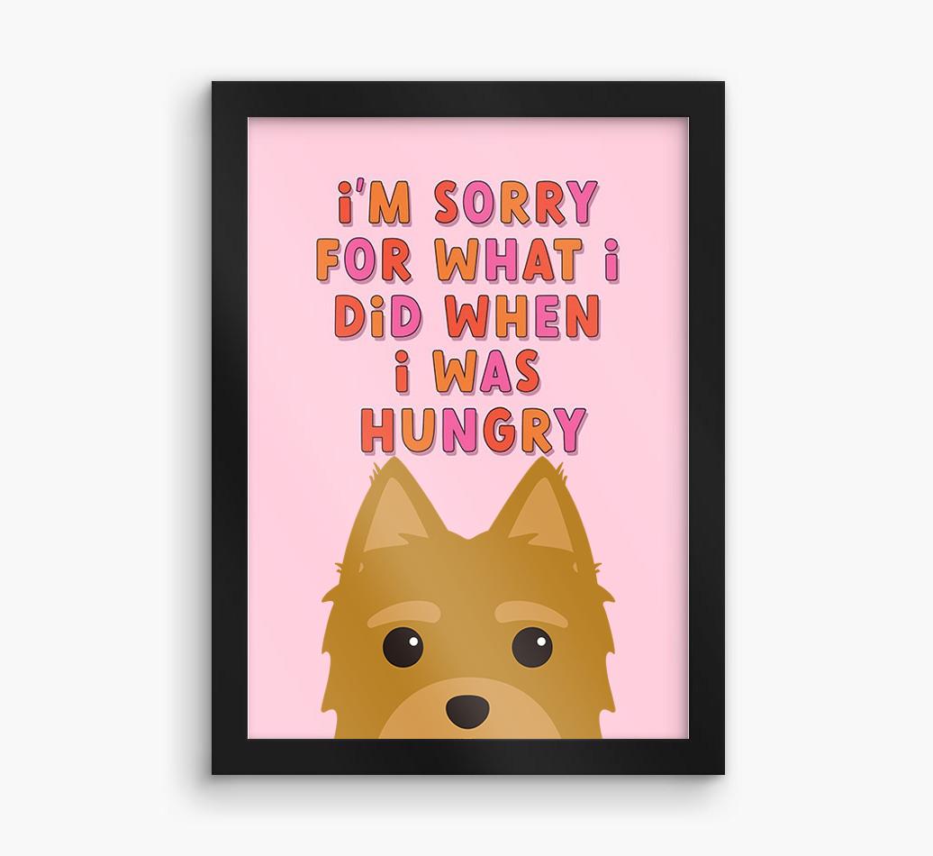 Sorry For What I Did: Personalized {breedFullName} Framed Print