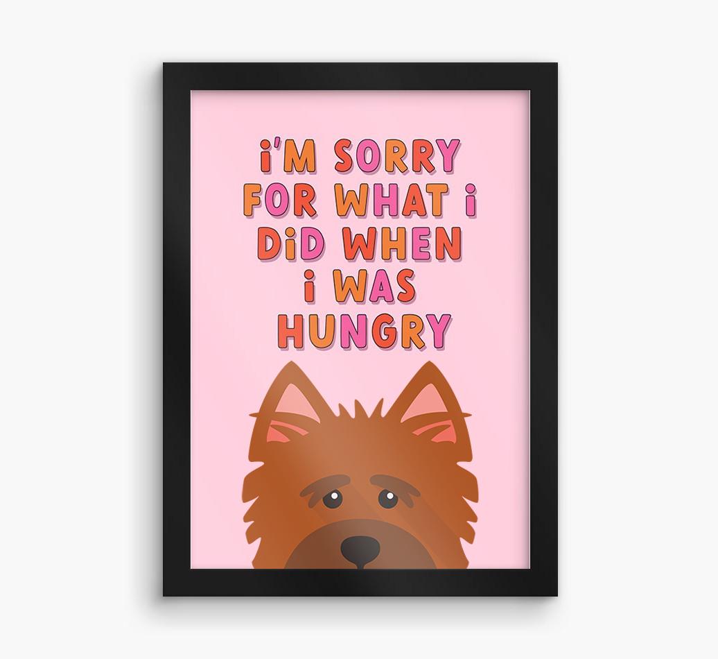 Sorry For What I Did: Personalized {breedFullName} Framed Print