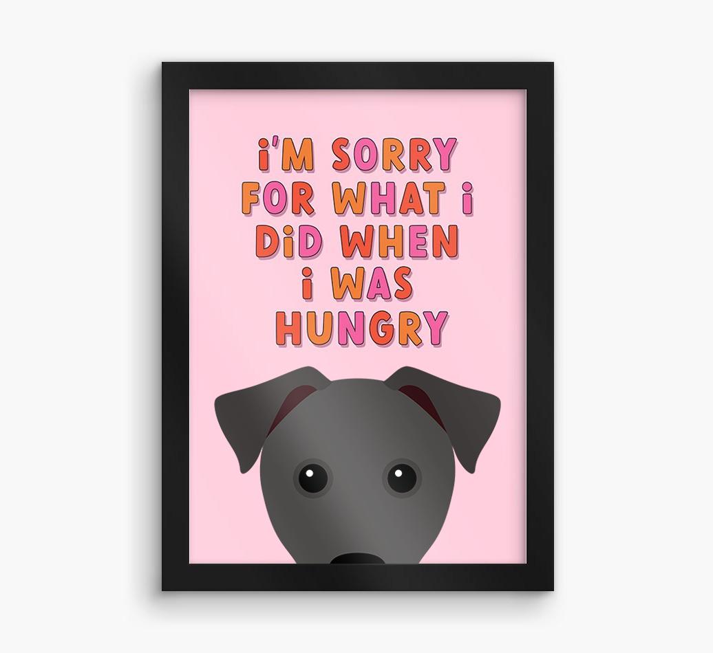 Sorry For What I Did: Personalized {breedFullName} Framed Print