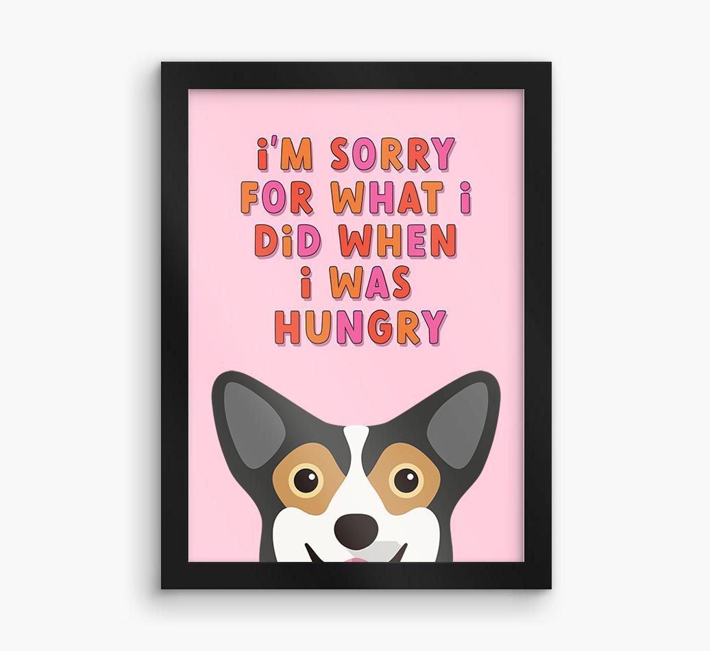 Sorry For What I Did: Personalized {breedFullName} Framed Print