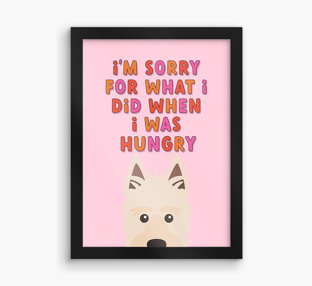 Sorry For What I Did: Personalized {breedFullName} Framed Print