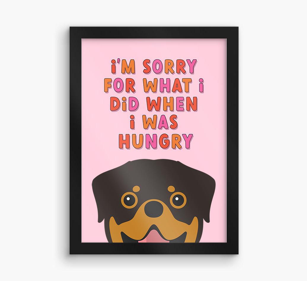 Sorry For What I Did: Personalized {breedFullName} Framed Print