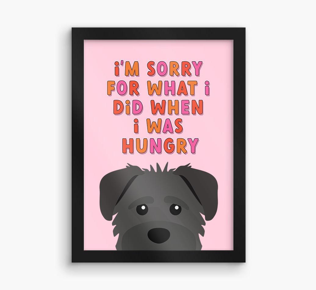 Sorry For What I Did: Personalized {breedFullName} Framed Print