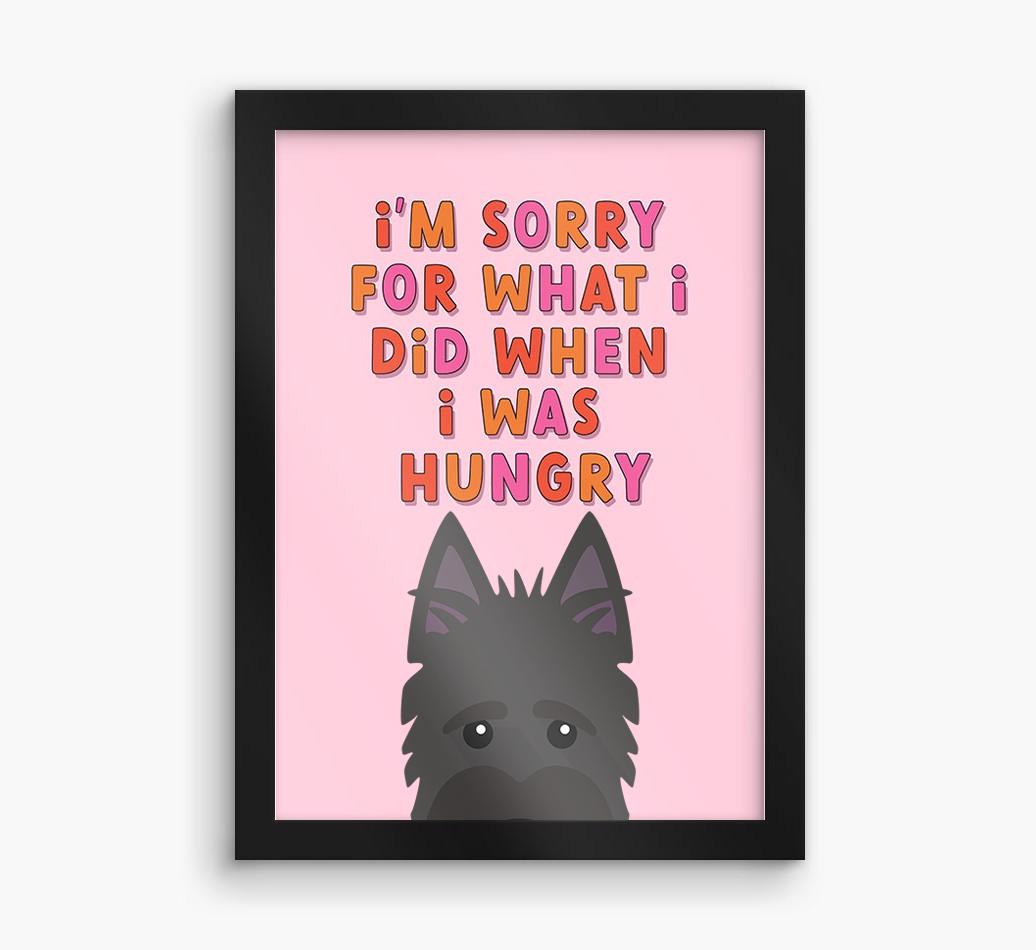Sorry For What I Did: Personalized {breedFullName} Framed Print