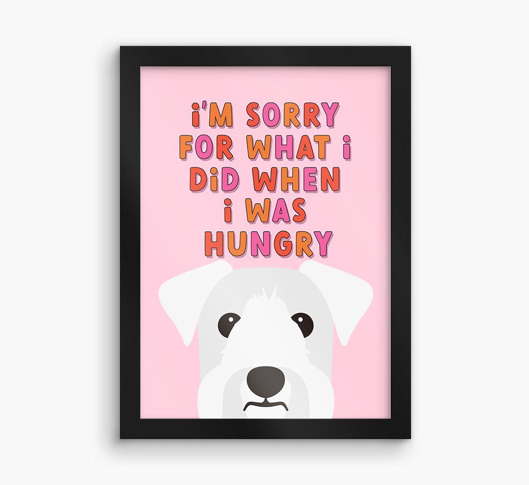 Sorry For What I Did: Personalized {breedFullName} Framed Print