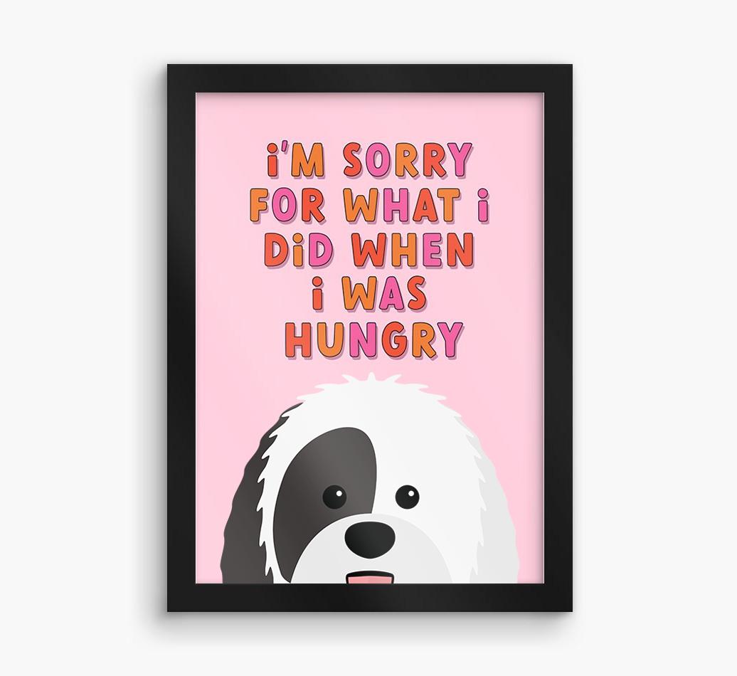 Sorry For What I Did: Personalized {breedFullName} Framed Print