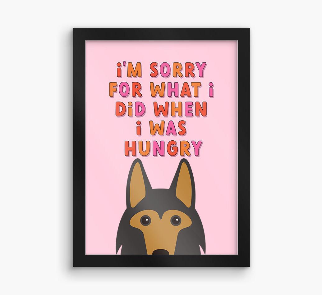 Sorry For What I Did: Personalized {breedFullName} Framed Print