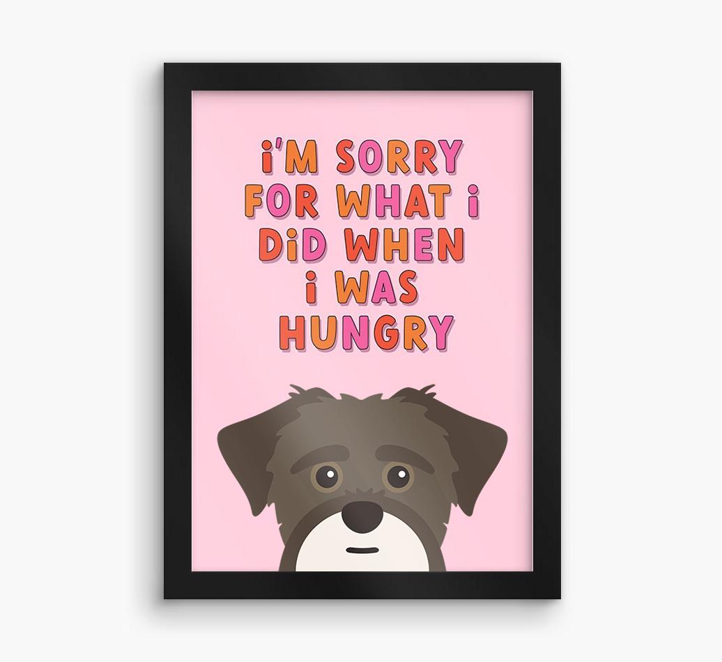 Sorry For What I Did: Personalized {breedFullName} Framed Print