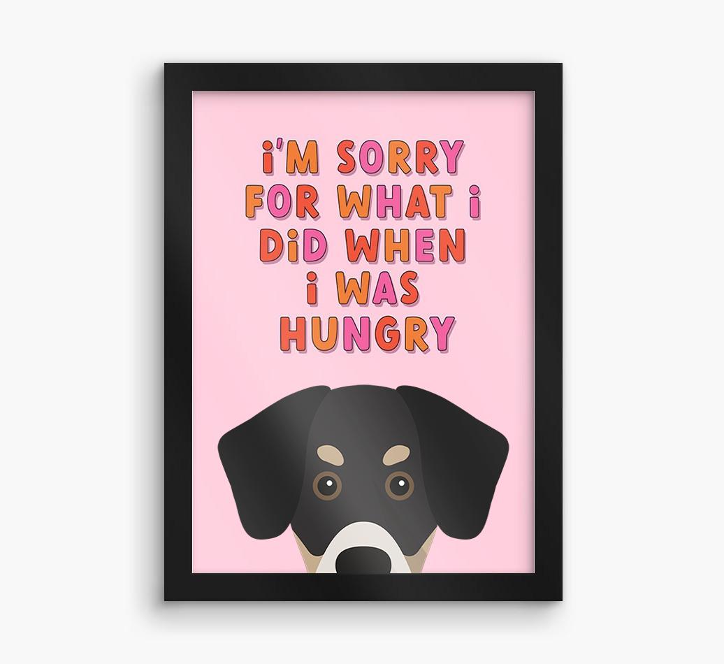 Sorry For What I Did: Personalized {breedFullName} Framed Print