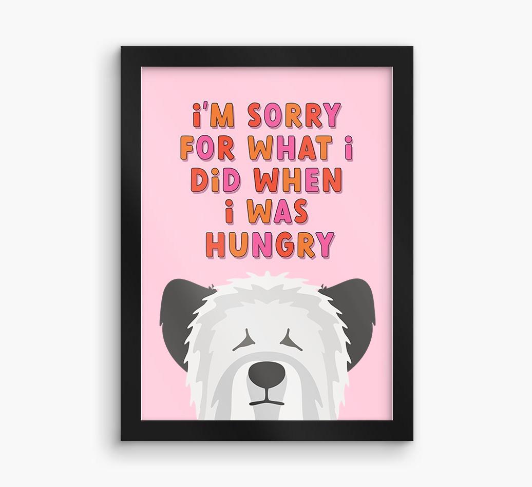 Sorry For What I Did: Personalized {breedFullName} Framed Print
