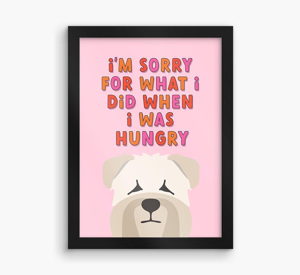Sorry For What I Did: Personalized {breedFullName} Framed Print